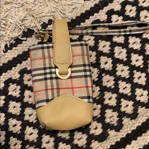 2000s fake burberry flip phone or camera holder